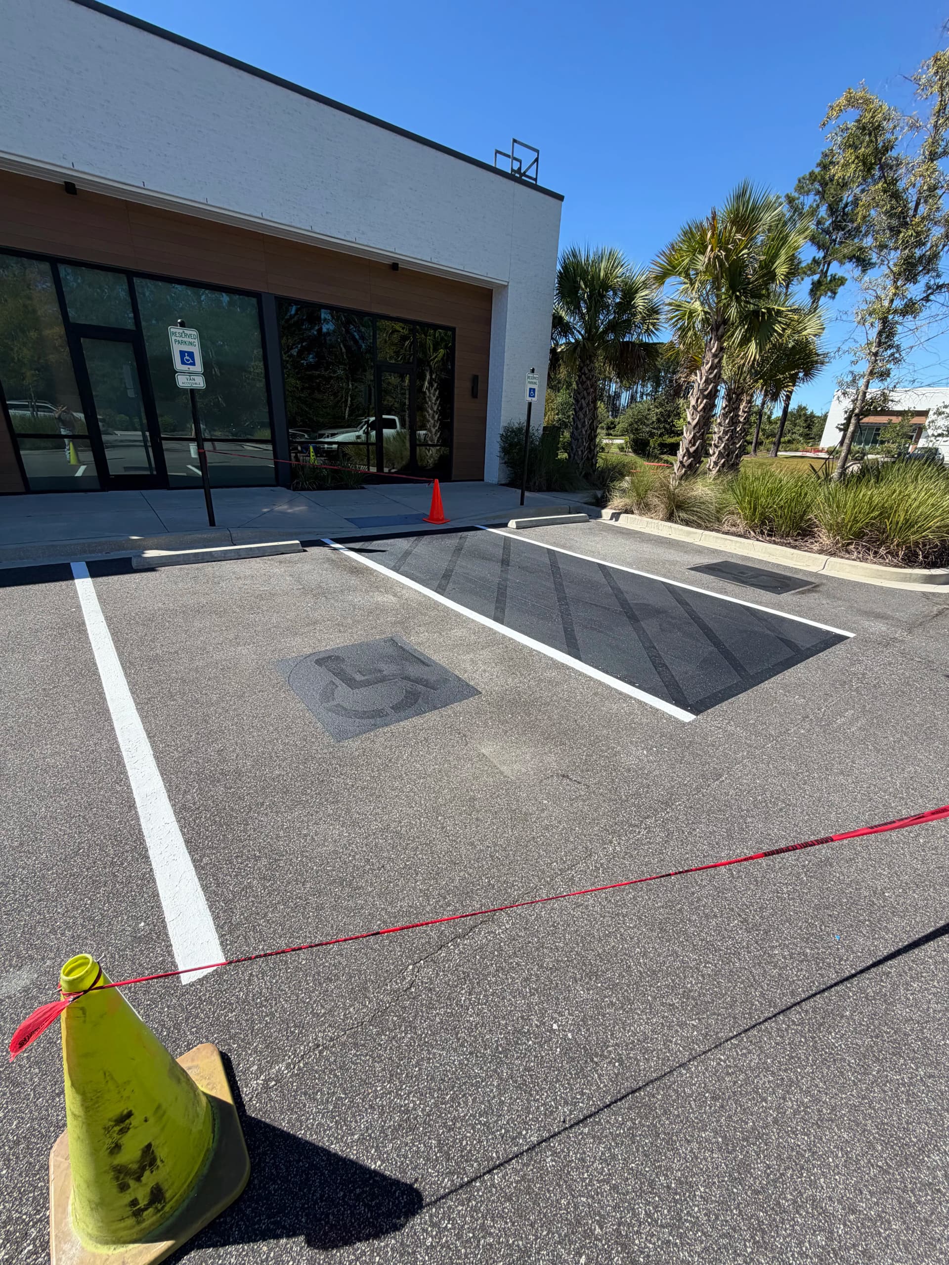 Gallery photos for Fresh ADA Parking Striping That Keeps Your Lot Compliant: Image #1