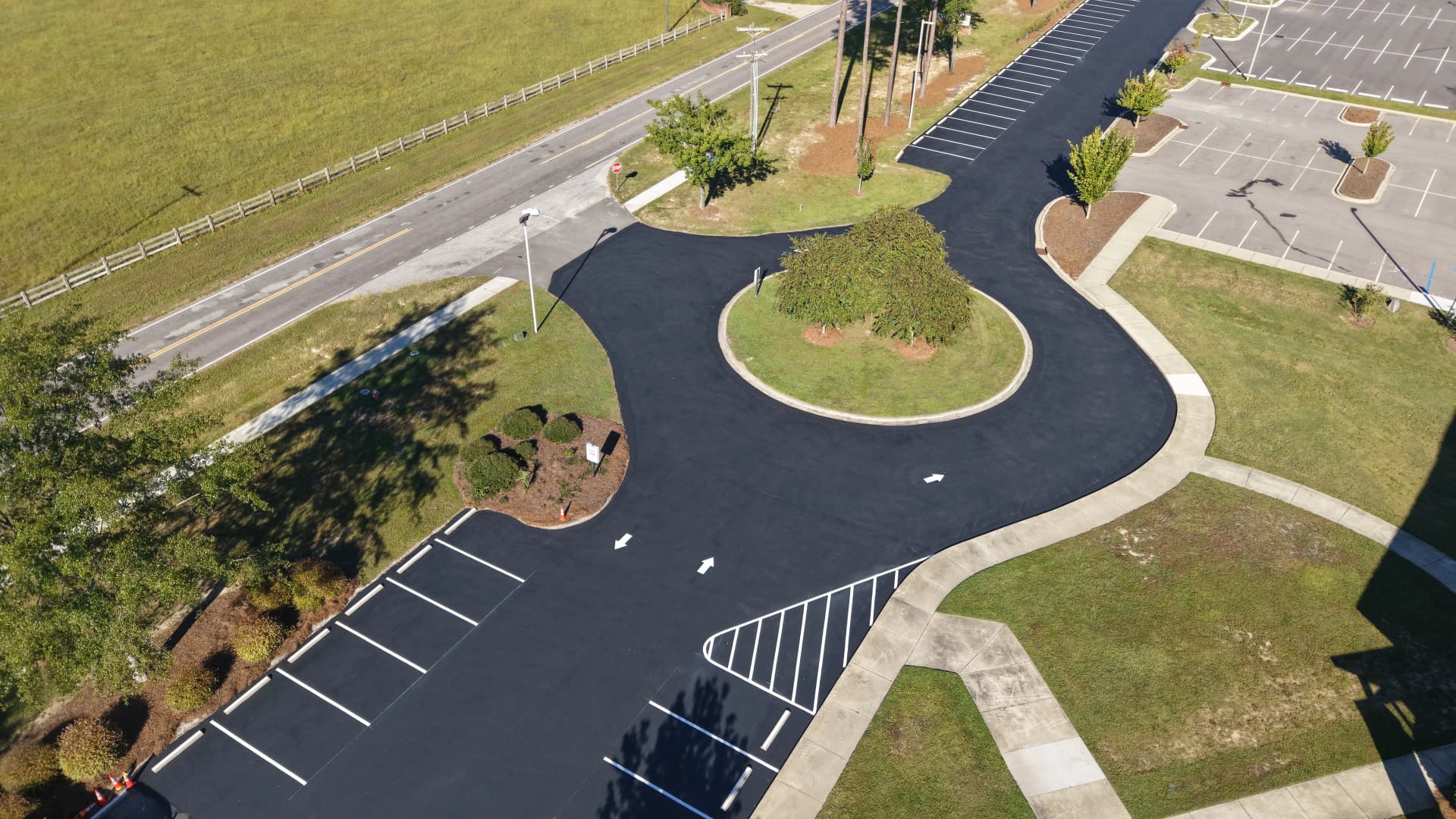 Church Parking Lot Sealcoating and Striping in Blythewood image