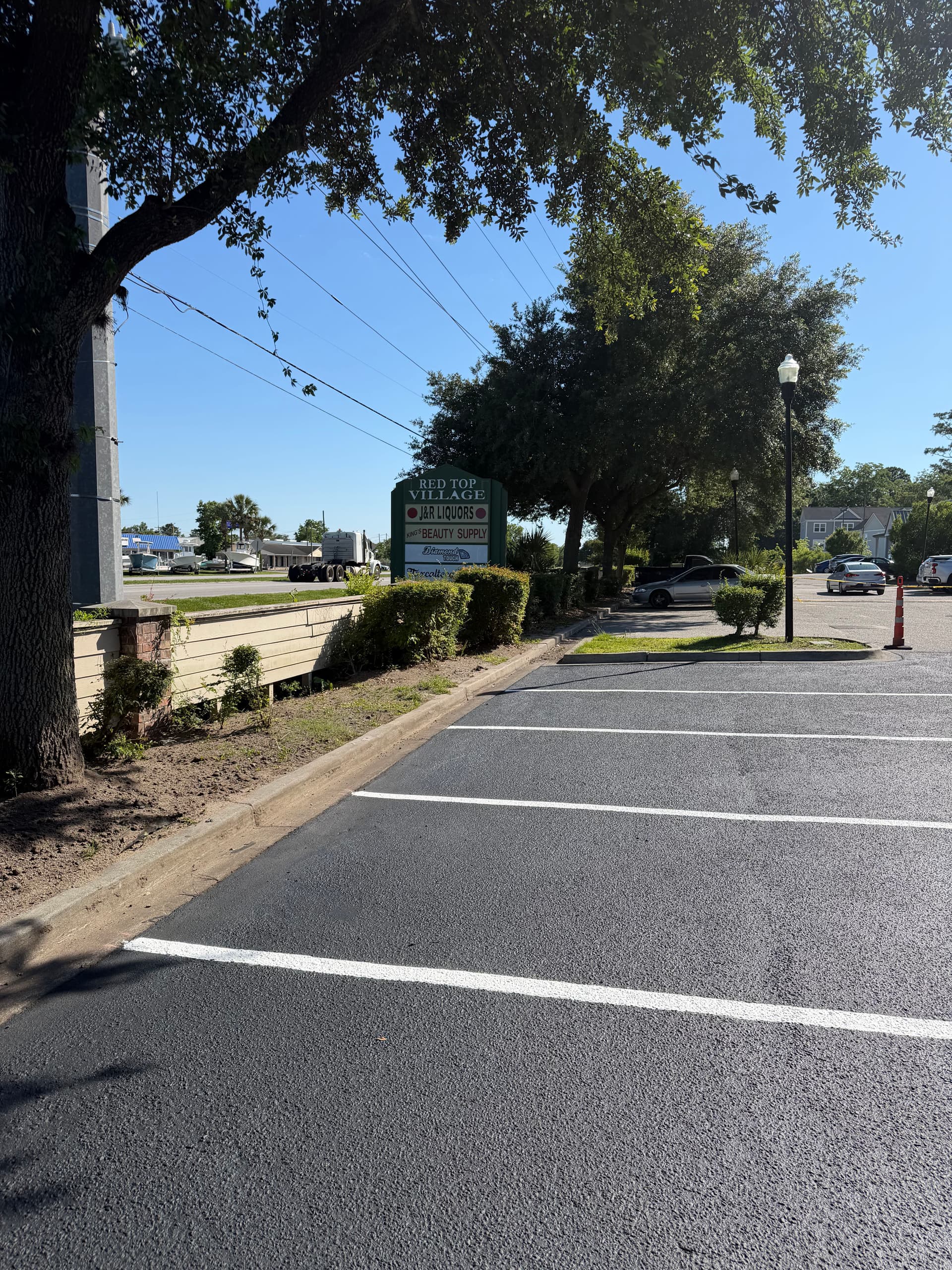Charleston Parking Lot Sealcoating and Striping Job Done Right