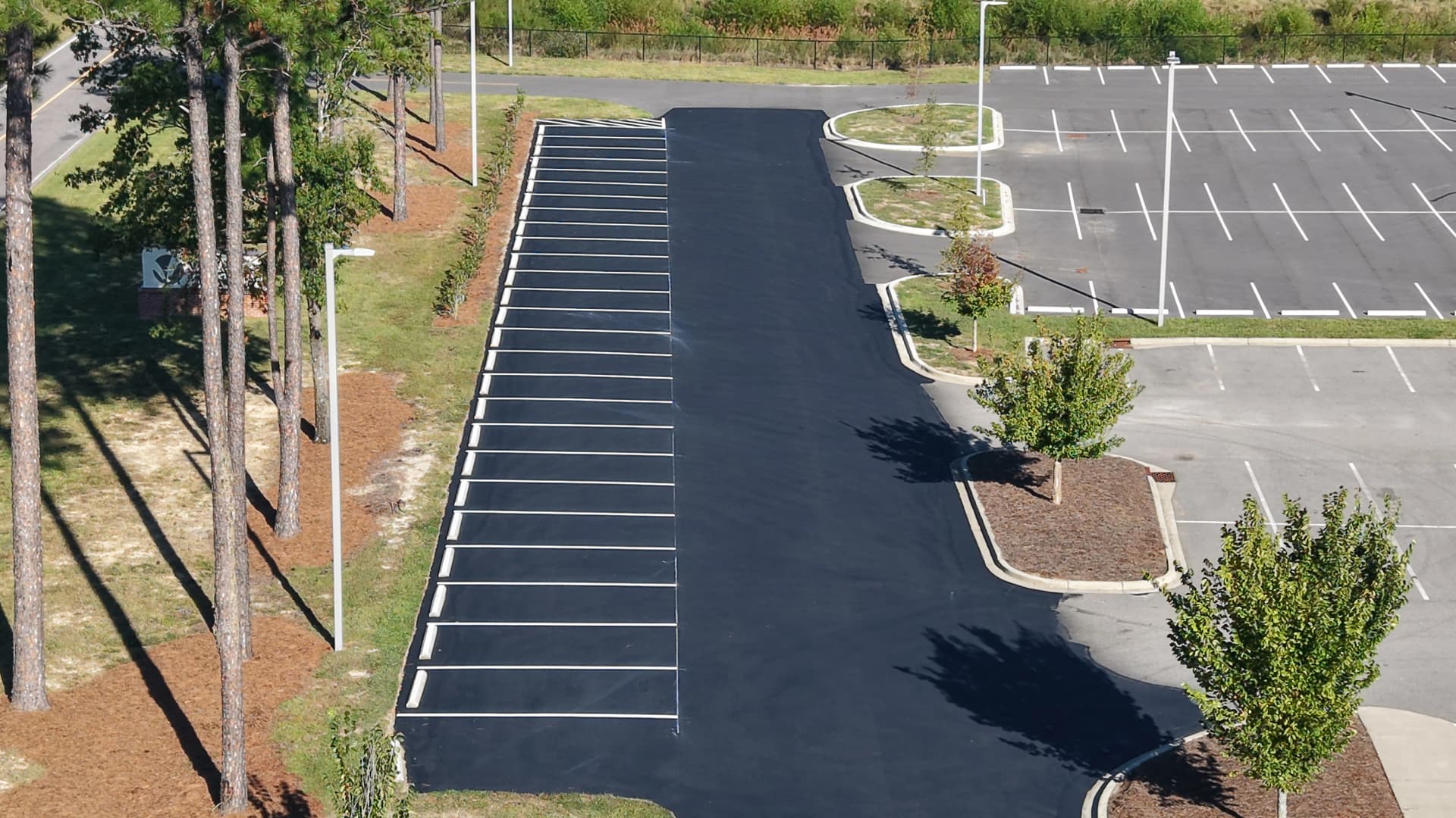 Gallery photos for Church Parking Lot Sealcoating and Striping in Blythewood: Image #1