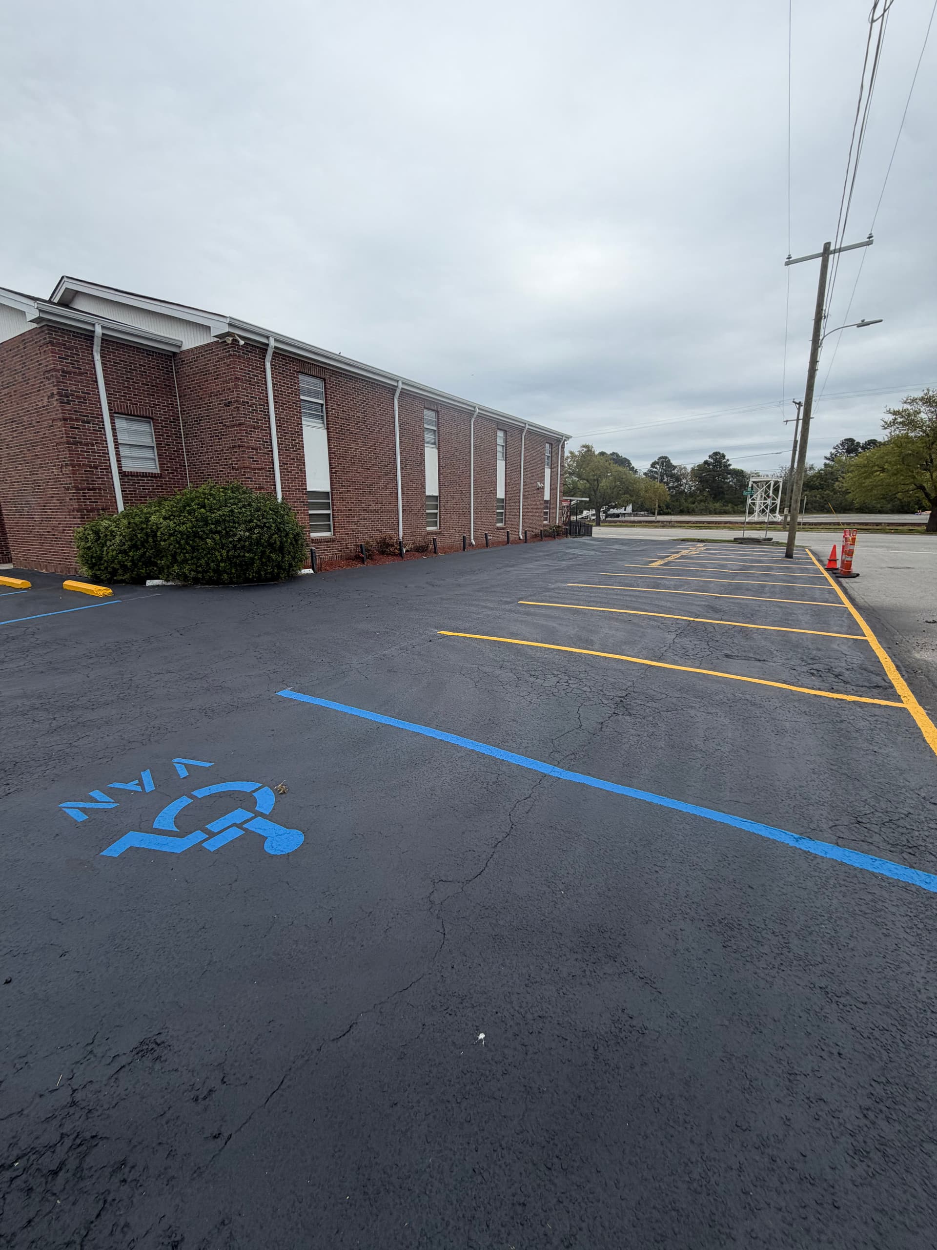 Gallery photos for Church Parking Lot Seal Coat and Line Striping Done Right: Image #3
