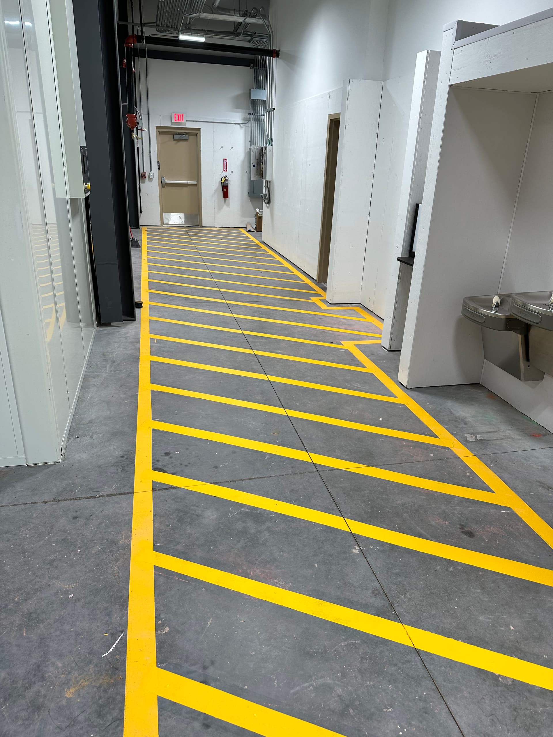 Gallery photos for Fresh Line Striping for a New Construction Warehouse: Image #1