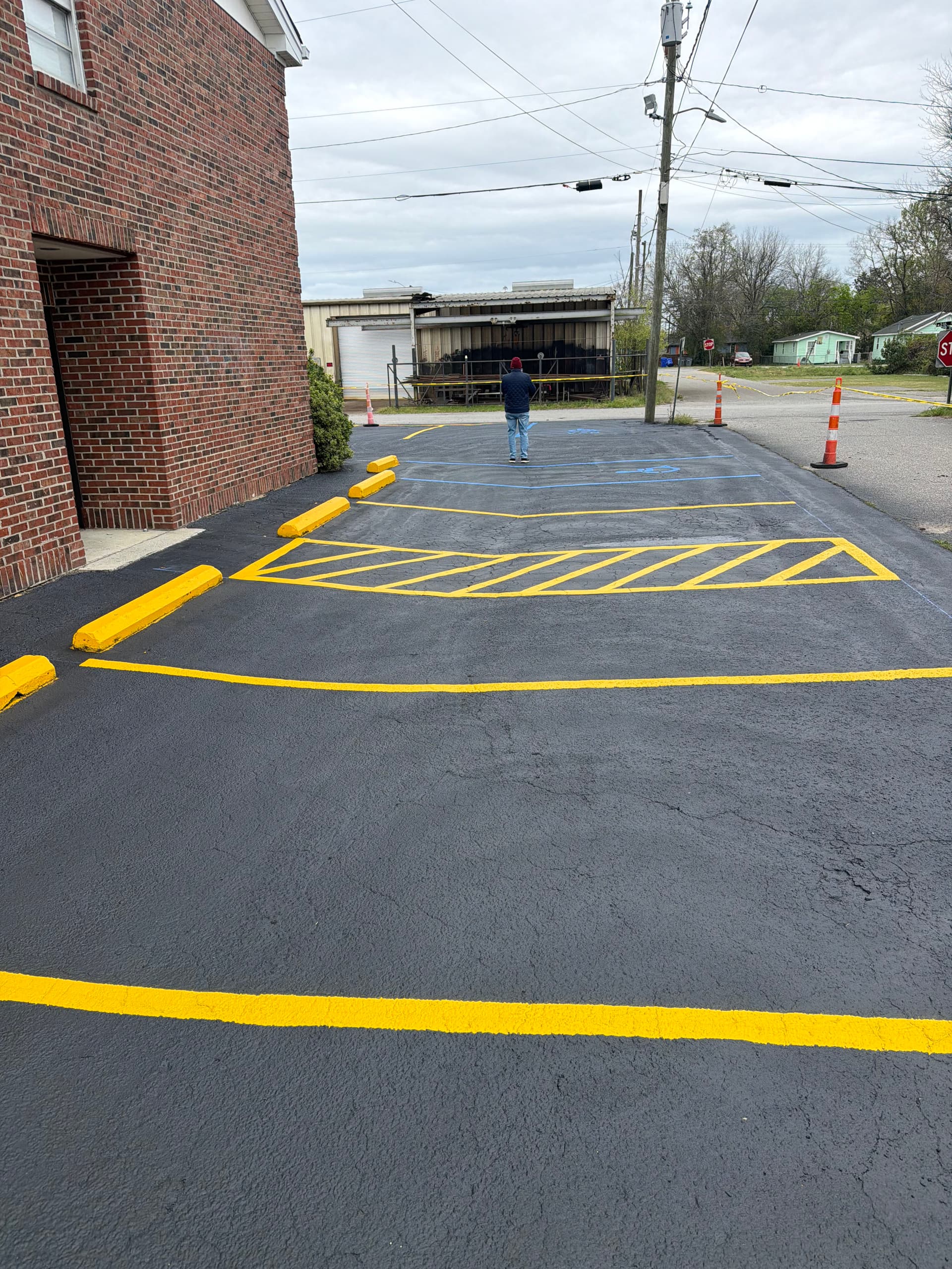 Gallery photos for Church Parking Lot Seal Coat and Line Striping Done Right: Image #2