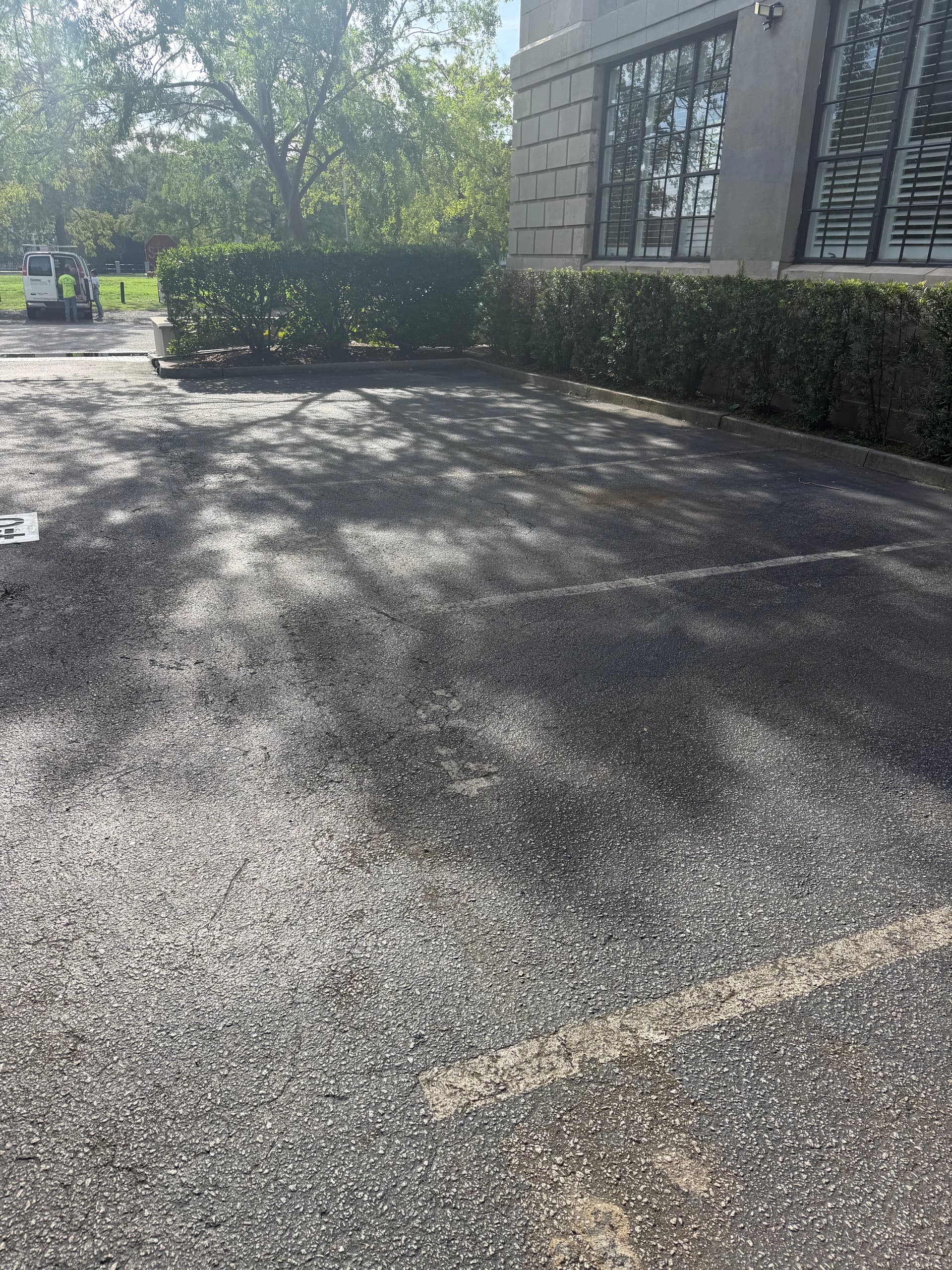 Gallery photos for Fresh Striping and Stenciling for a Downtown Charleston Parking Lot: Image #1