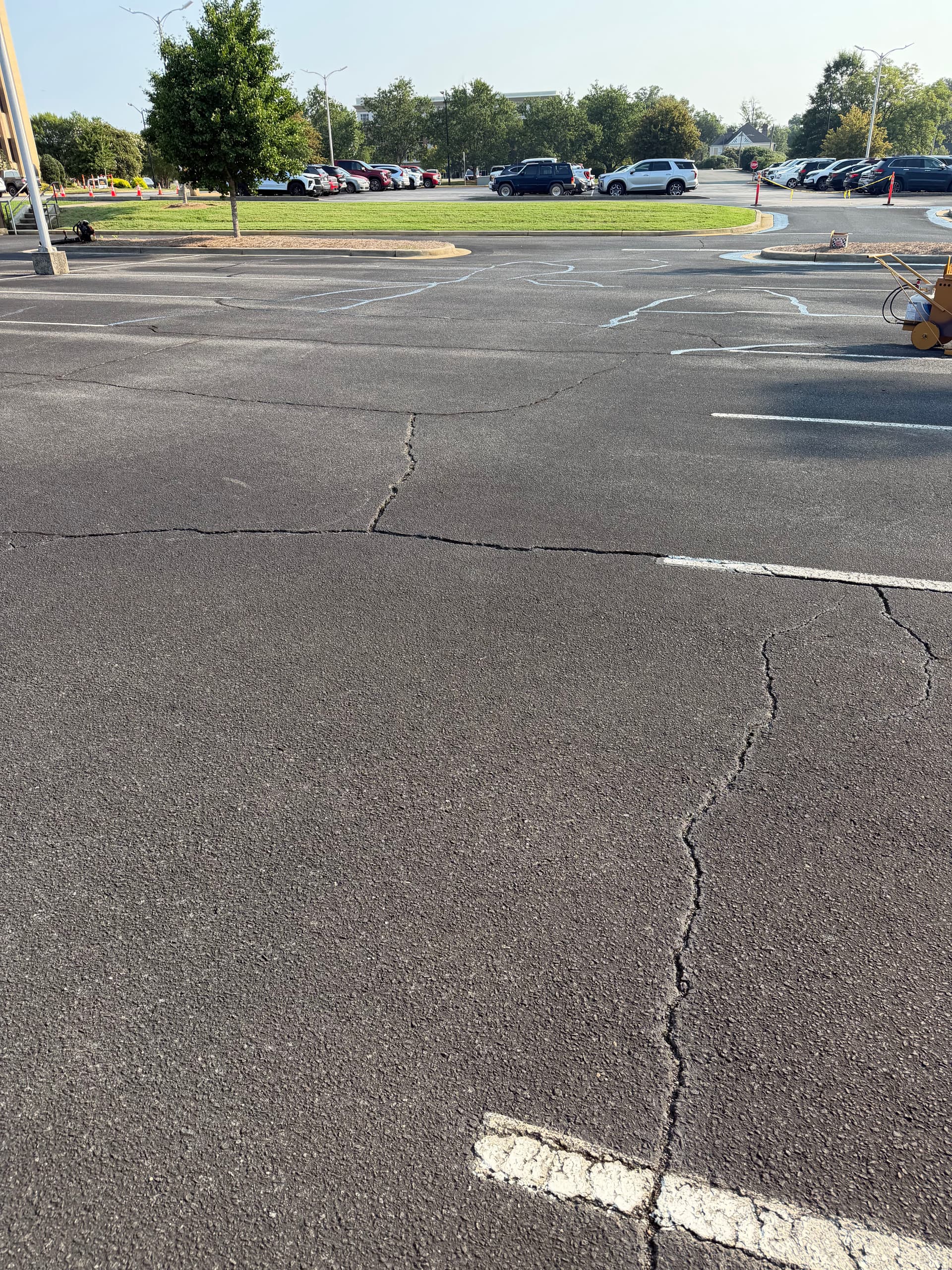 Gallery photos for Crack Sealing and Fresh Striping at Comporium HQ in Rock Hill: Image #5