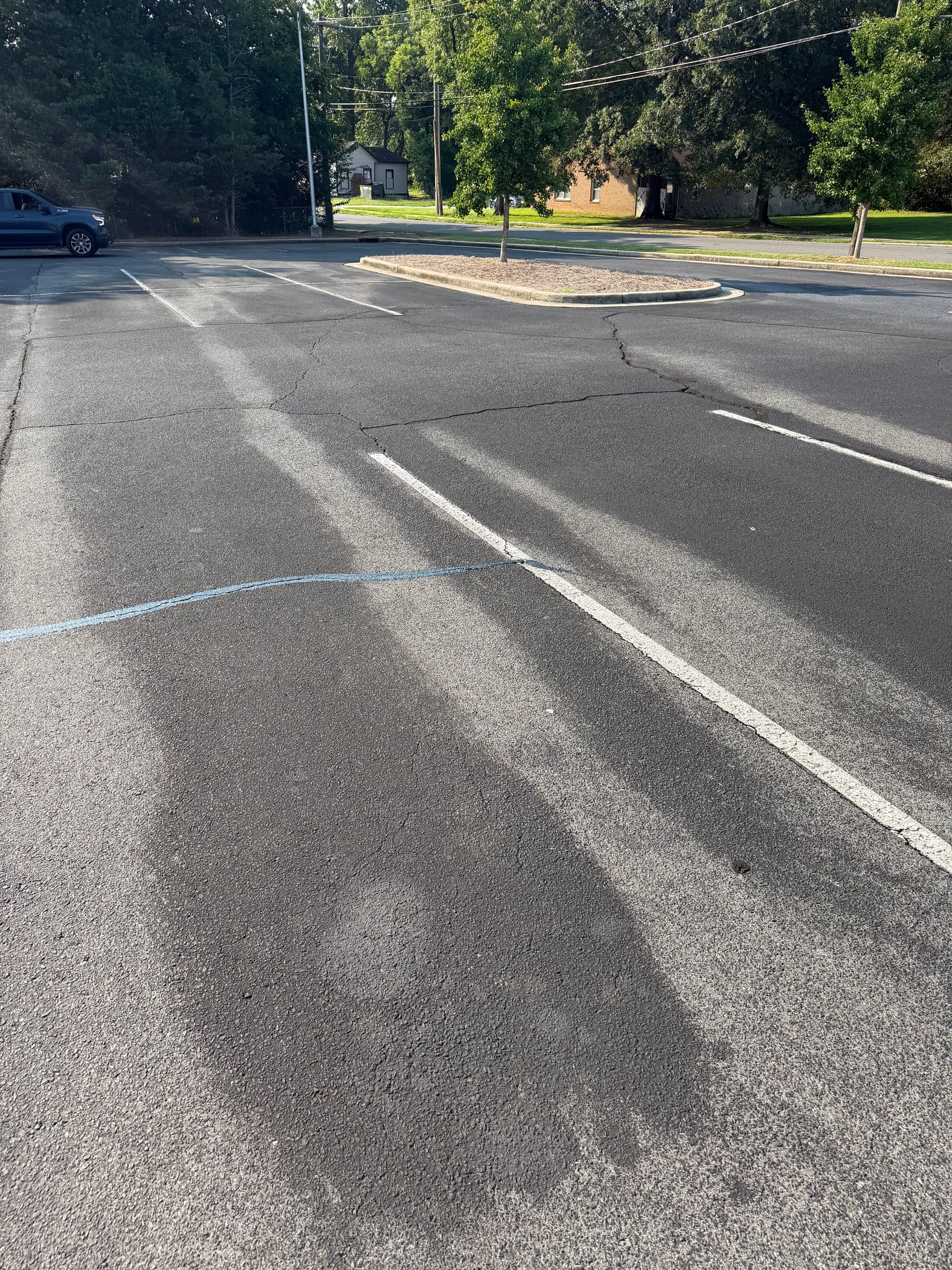 Gallery photos for Crack Sealing and Fresh Striping at Comporium HQ in Rock Hill: Image #3