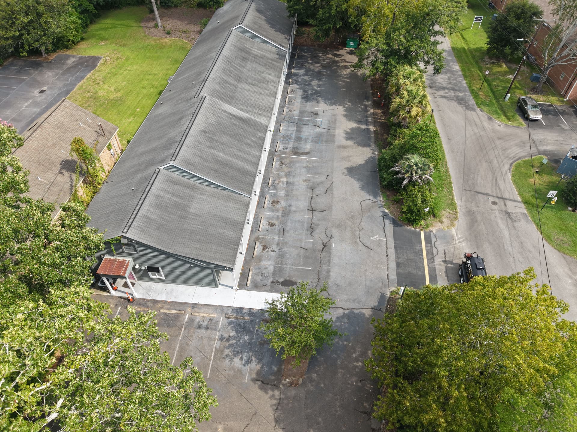 Gallery photos for Parking Lot Seal Coat Crack Fill and Stripe in West Ashley: Image #1