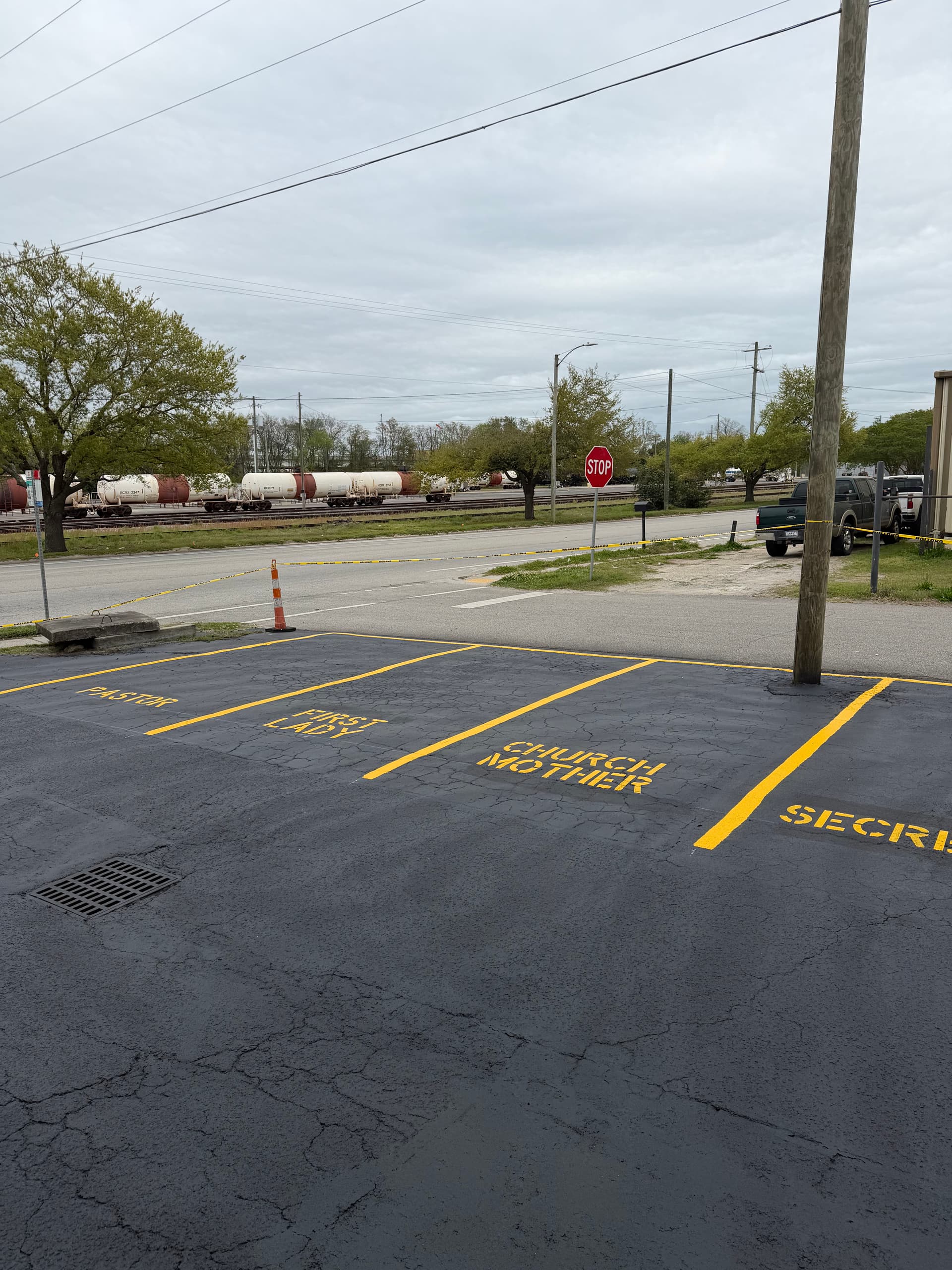 Church Parking Lot Seal Coat and Line Striping Done Right image
